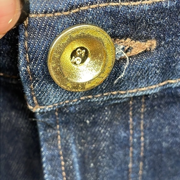 New Joes Jeans 70s Patch Pocket High Rise Bootcut Dark Blue Denim Sz 34 - Picture 7 of 15